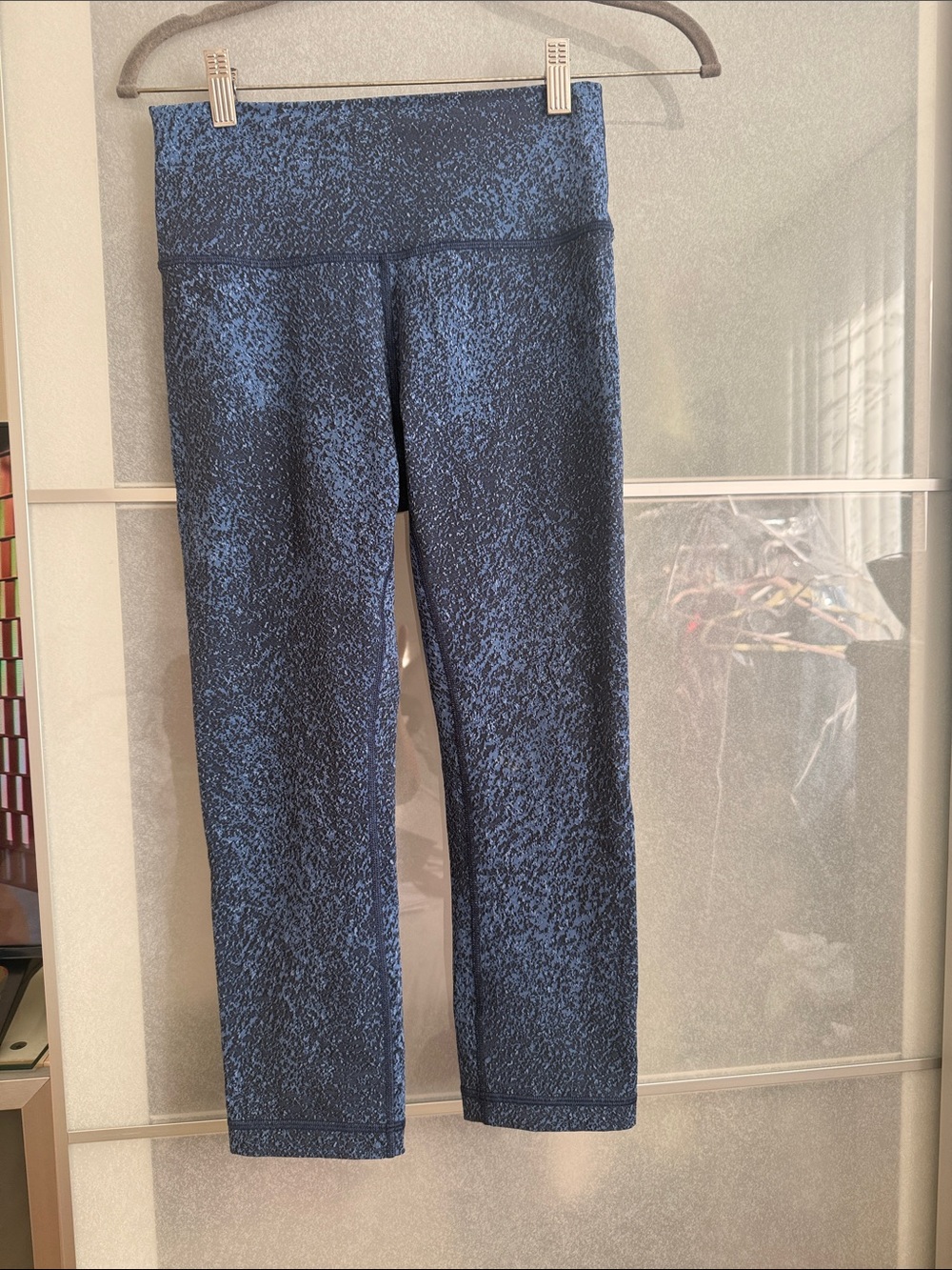 Lululemon Blue Womens High-Waist Athletic Capri Pants